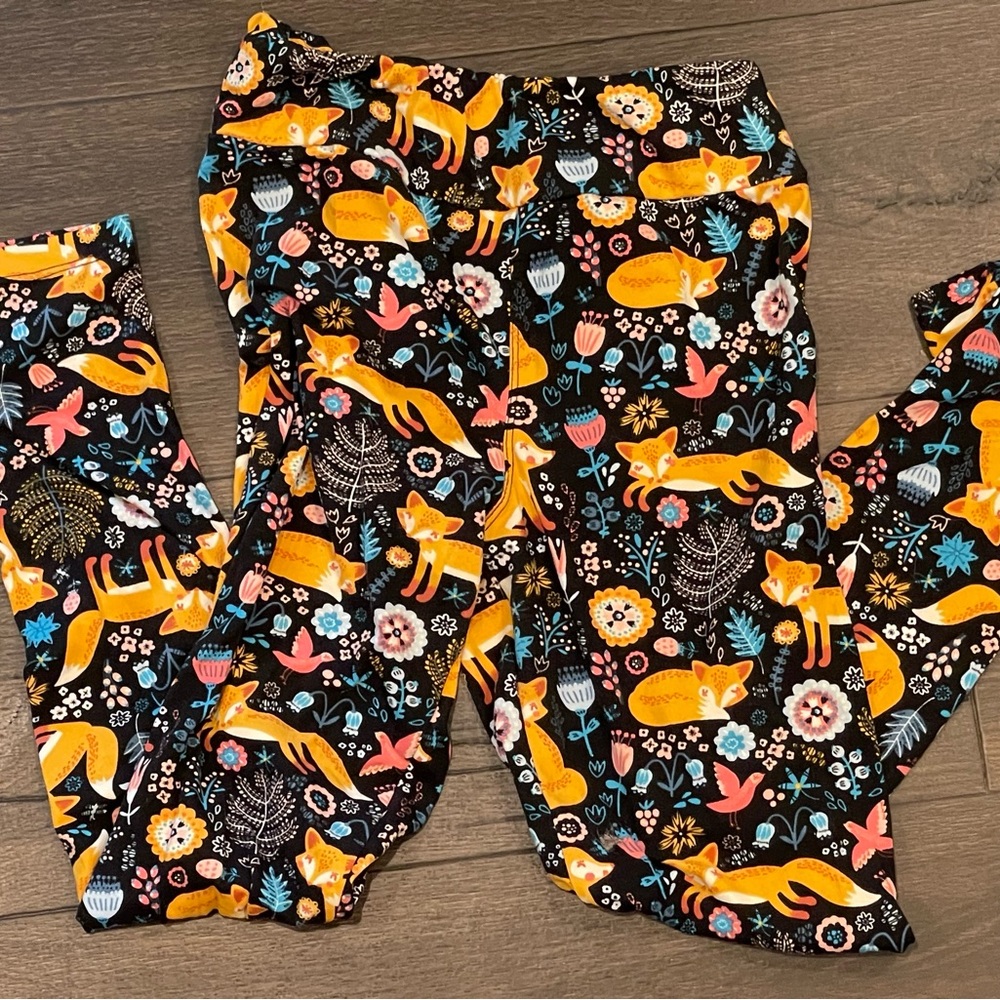 Spring Fox print leggings